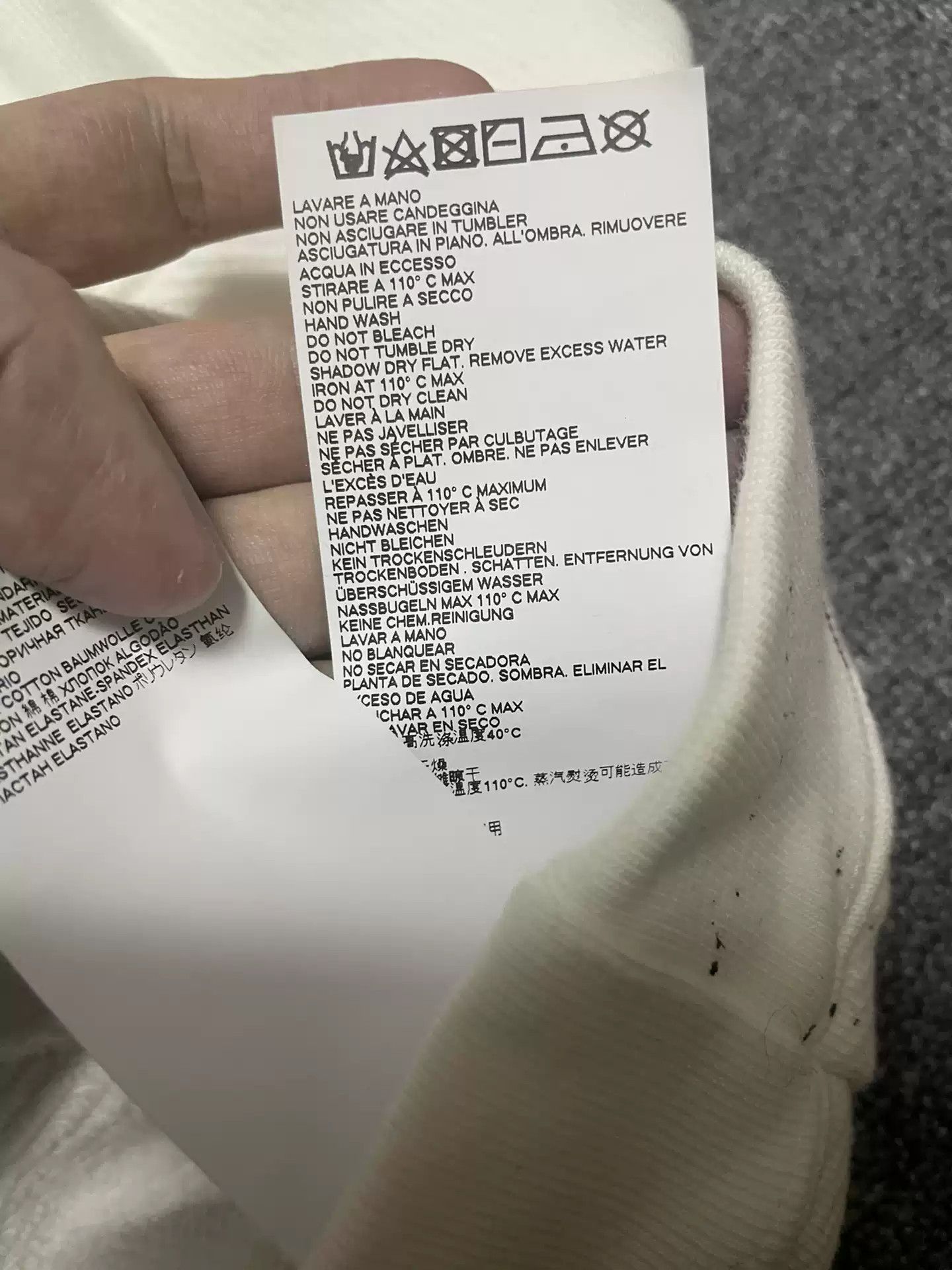 Maison Margiela Maison Margiela white ink-splashed hoodie Size US S / EU 44-46 / 1 - 3 Thumbnail
