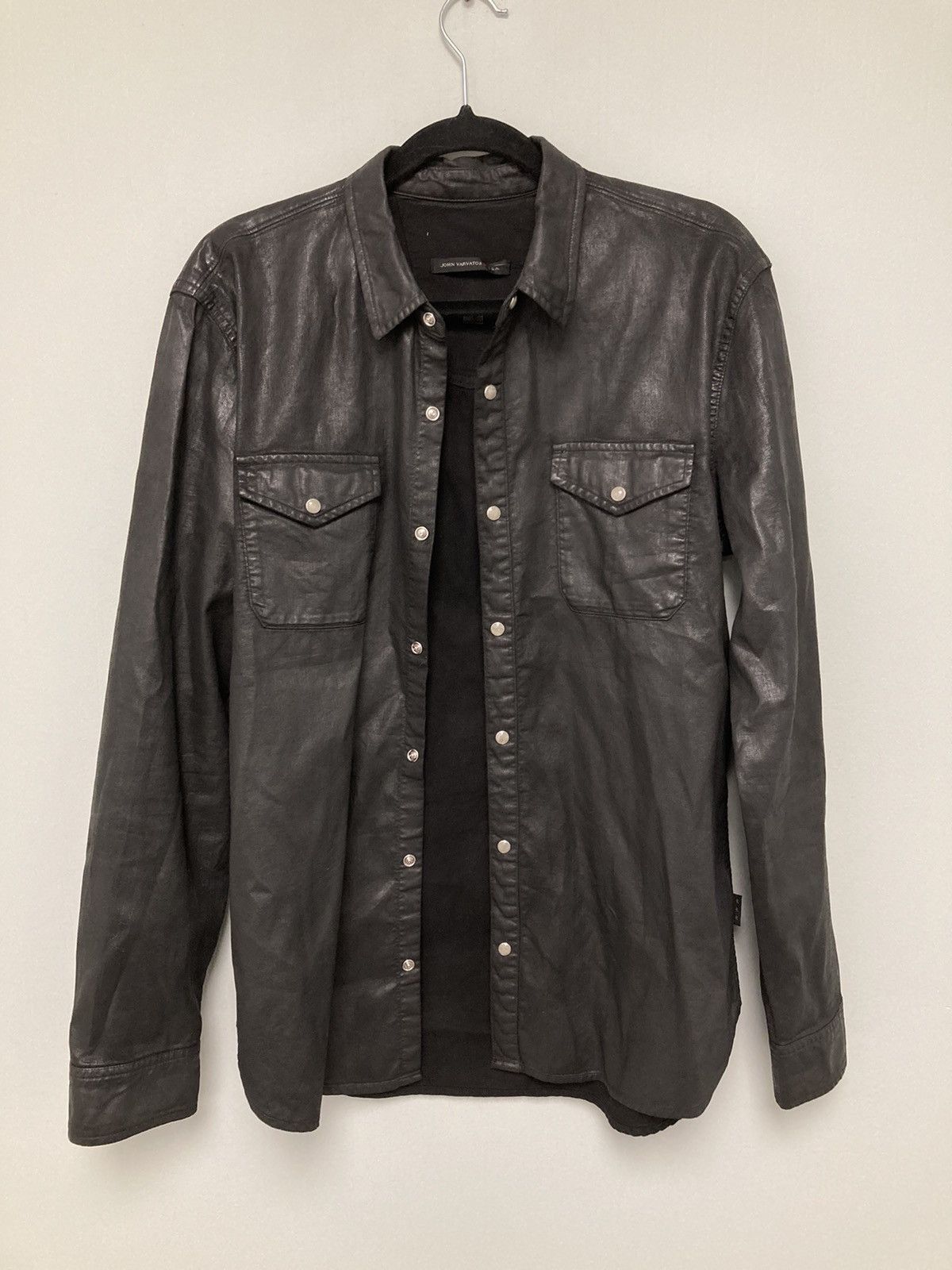 Coated western snapfront shirt. Small