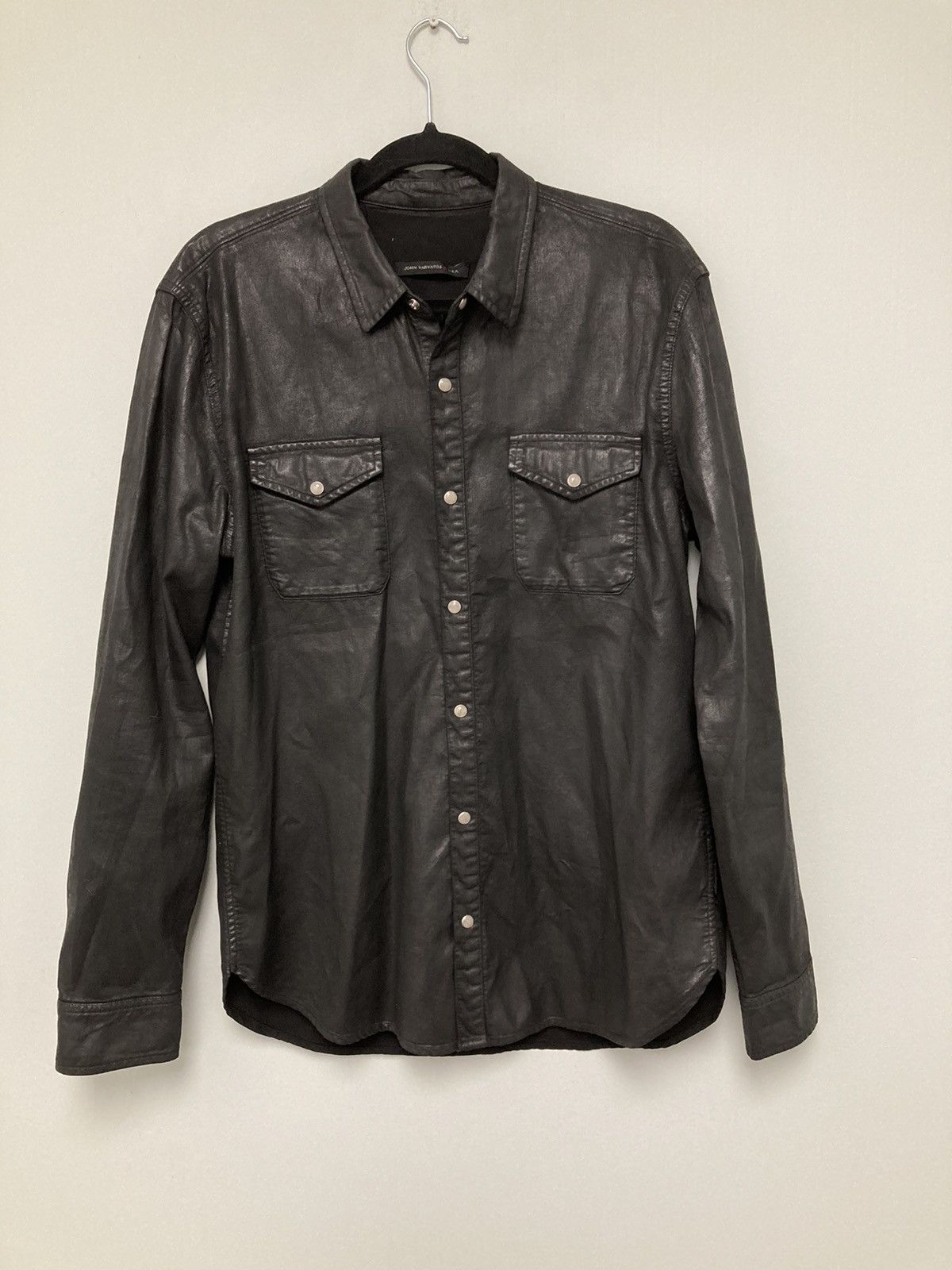Coated western snapfront shirt. Small
