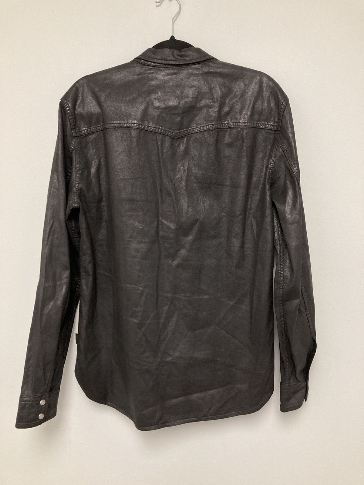 Coated western snapfront shirt. Small