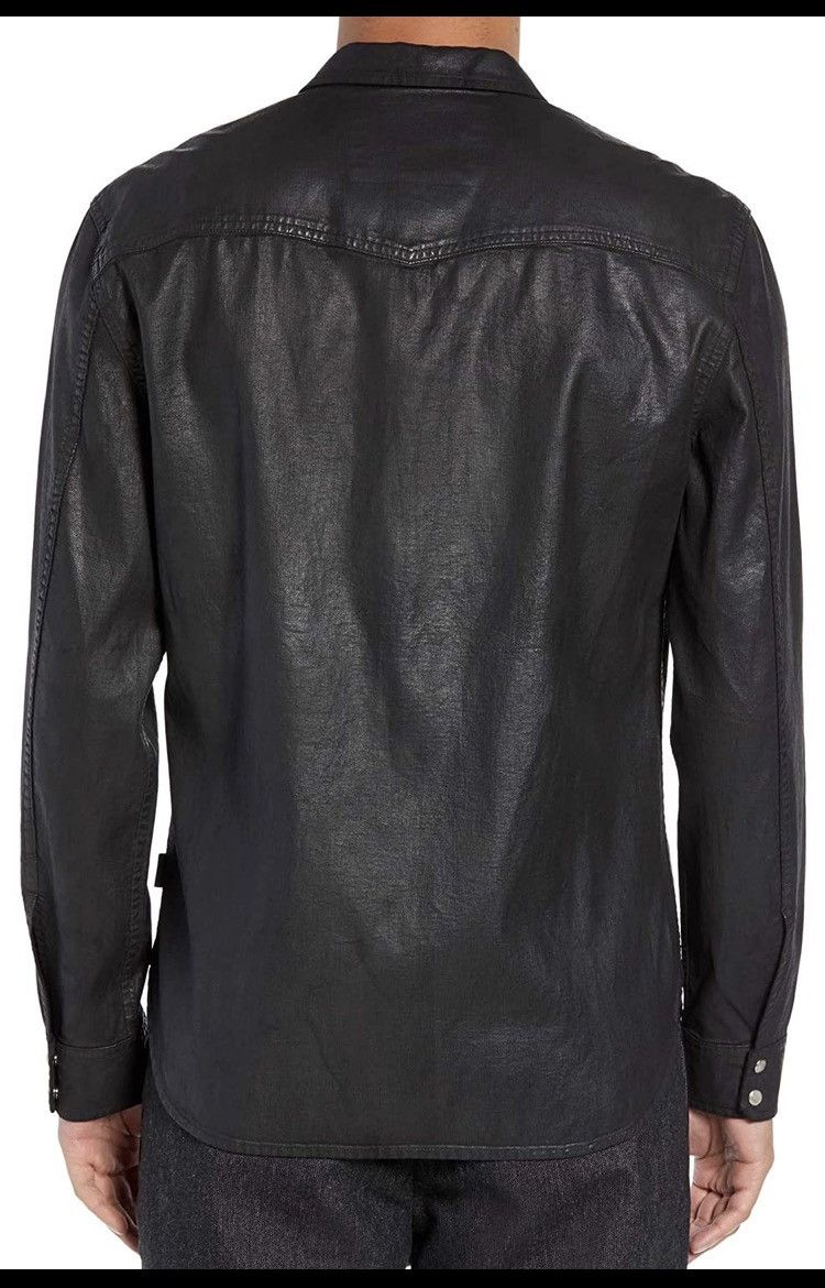 Coated western snapfront shirt. Small