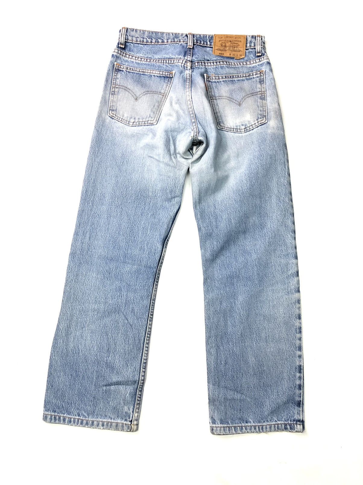 Levi's × Vintage VINTAGE 90s LEVIS 607 OREN TAB BLUE WASH DISSTRESSED DENIM Size US 29 - 7 Thumbnail