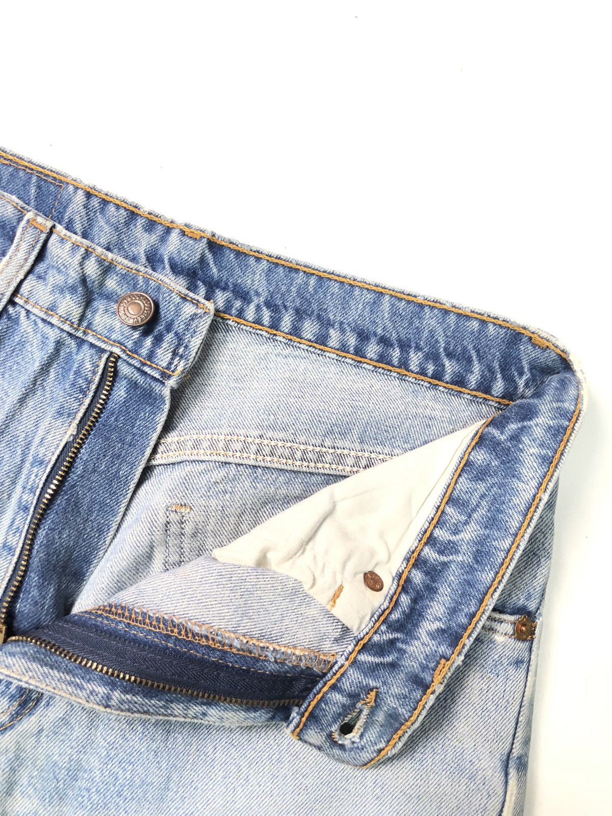 Levi's × Vintage VINTAGE 90s LEVIS 607 OREN TAB BLUE WASH DISSTRESSED DENIM Size US 29 - 6 Thumbnail