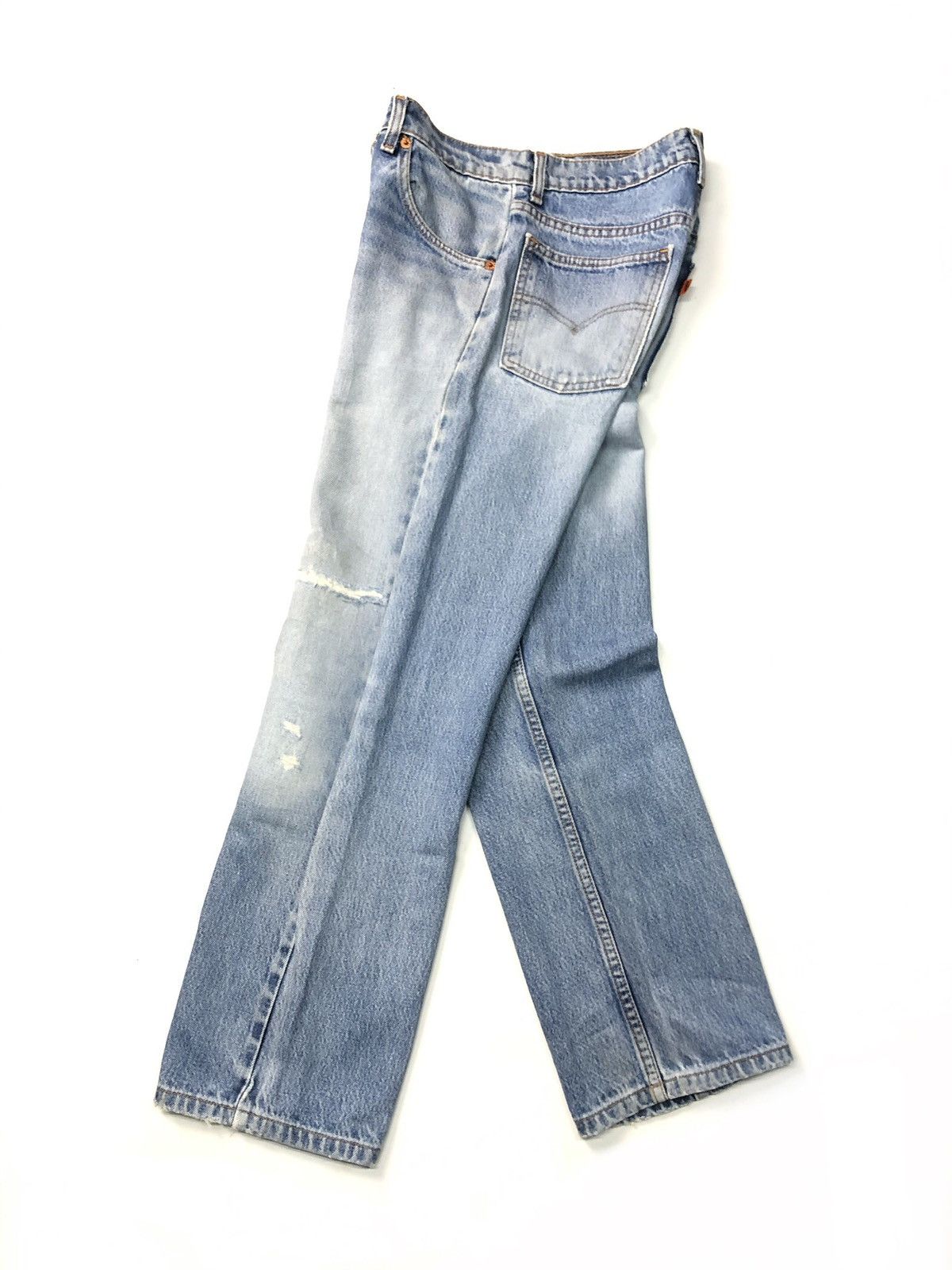 Levi's × Vintage VINTAGE 90s LEVIS 607 OREN TAB BLUE WASH DISSTRESSED DENIM Size US 29 - 2 Thumbnail
