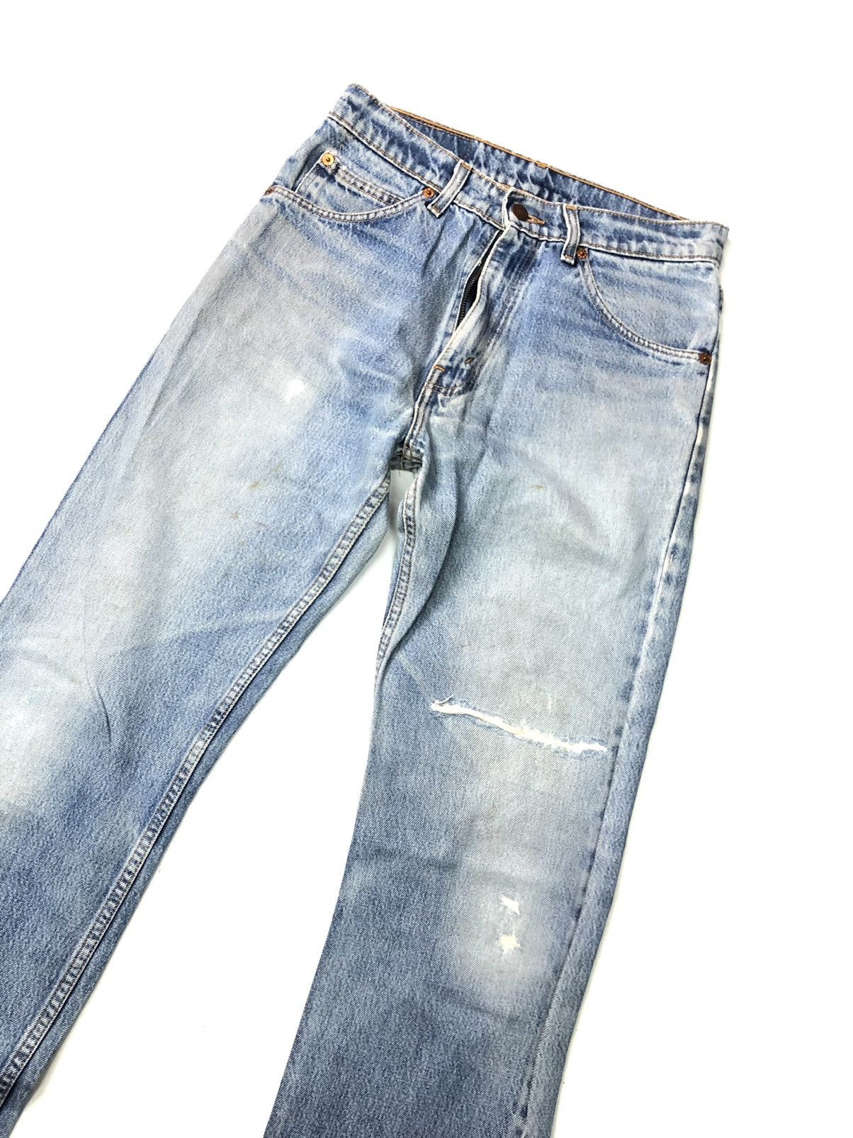 Levi's × Vintage VINTAGE 90s LEVIS 607 OREN TAB BLUE WASH DISSTRESSED DENIM Size US 29 - 4 Thumbnail
