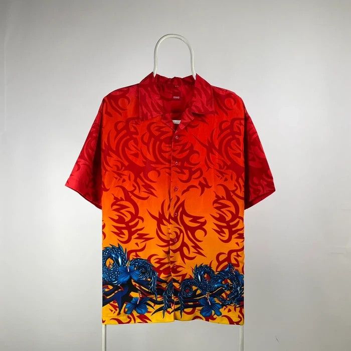 Japanese Brand Hawaii shirt Japanese dragon made in Hawaii size XLarge Size US XL / EU 56 / 4 - 1 Thumbnail