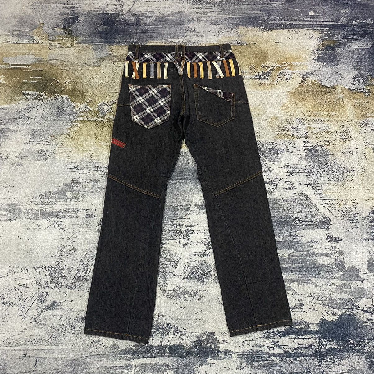 Beauty Beast × Japanese Brand × Vintage Steals🔥 Vintage Double waist Checkered Japan Denim Jeans Size US 32 / EU 48 - 7 Thumbnail