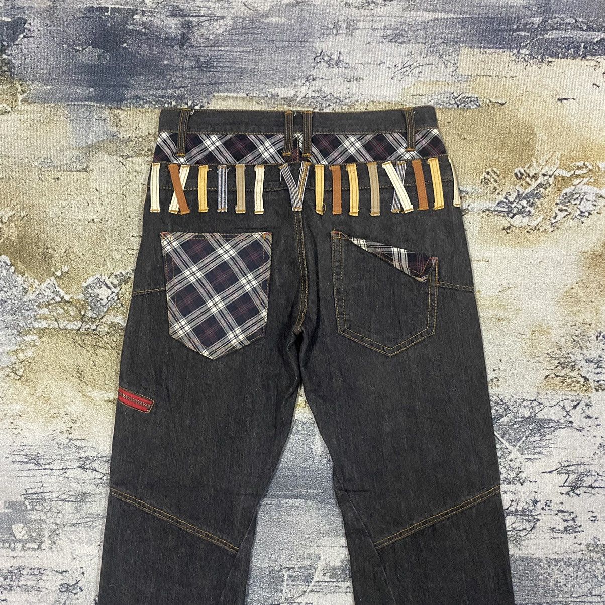 Beauty Beast × Japanese Brand × Vintage Steals🔥 Vintage Double waist Checkered Japan Denim Jeans Size US 32 / EU 48 - 8 Thumbnail