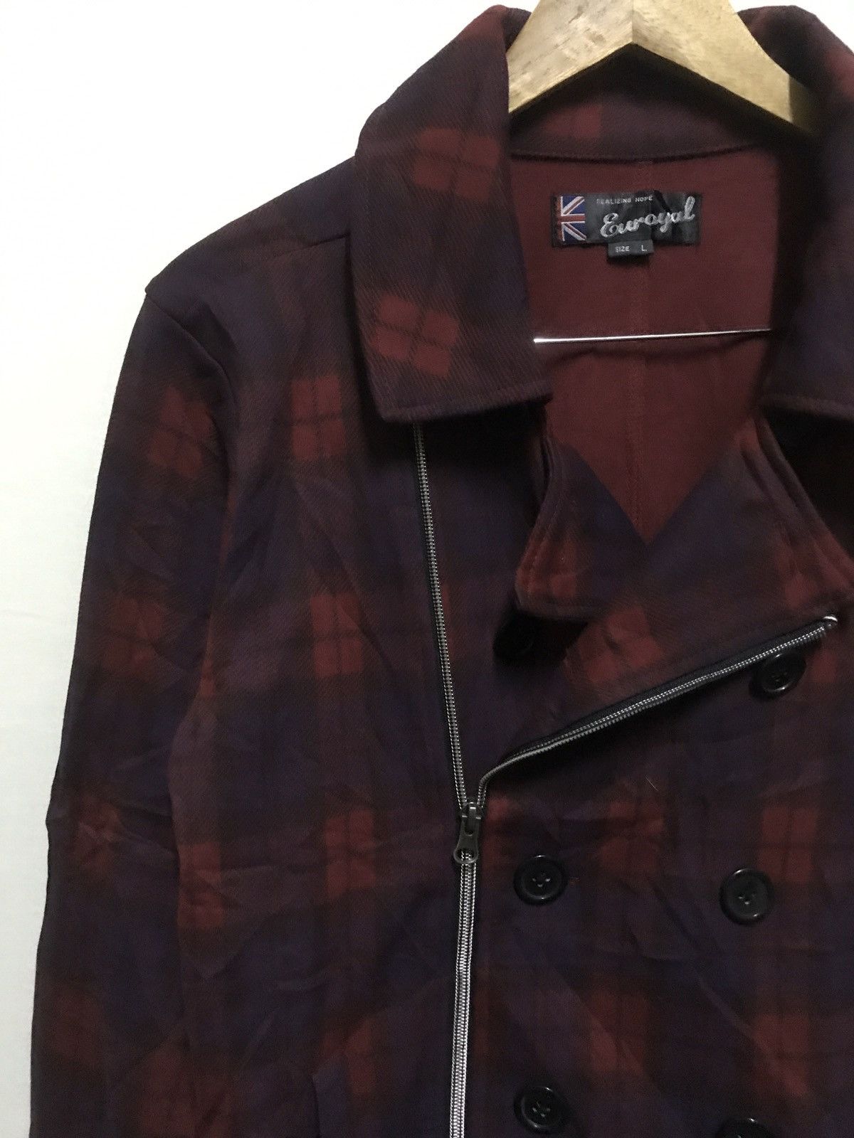 Japanese Brand Double Collar Jacket Punk Style Tartan Size US L / EU 52-54 / 3 - 2 Thumbnail