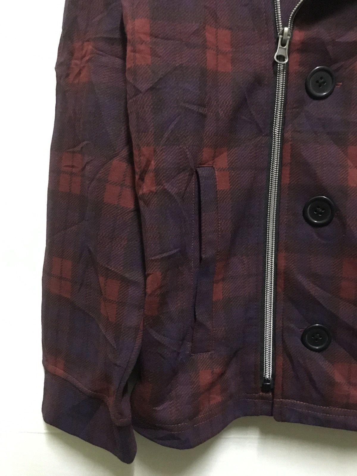 Japanese Brand Double Collar Jacket Punk Style Tartan Size US L / EU 52-54 / 3 - 3 Thumbnail
