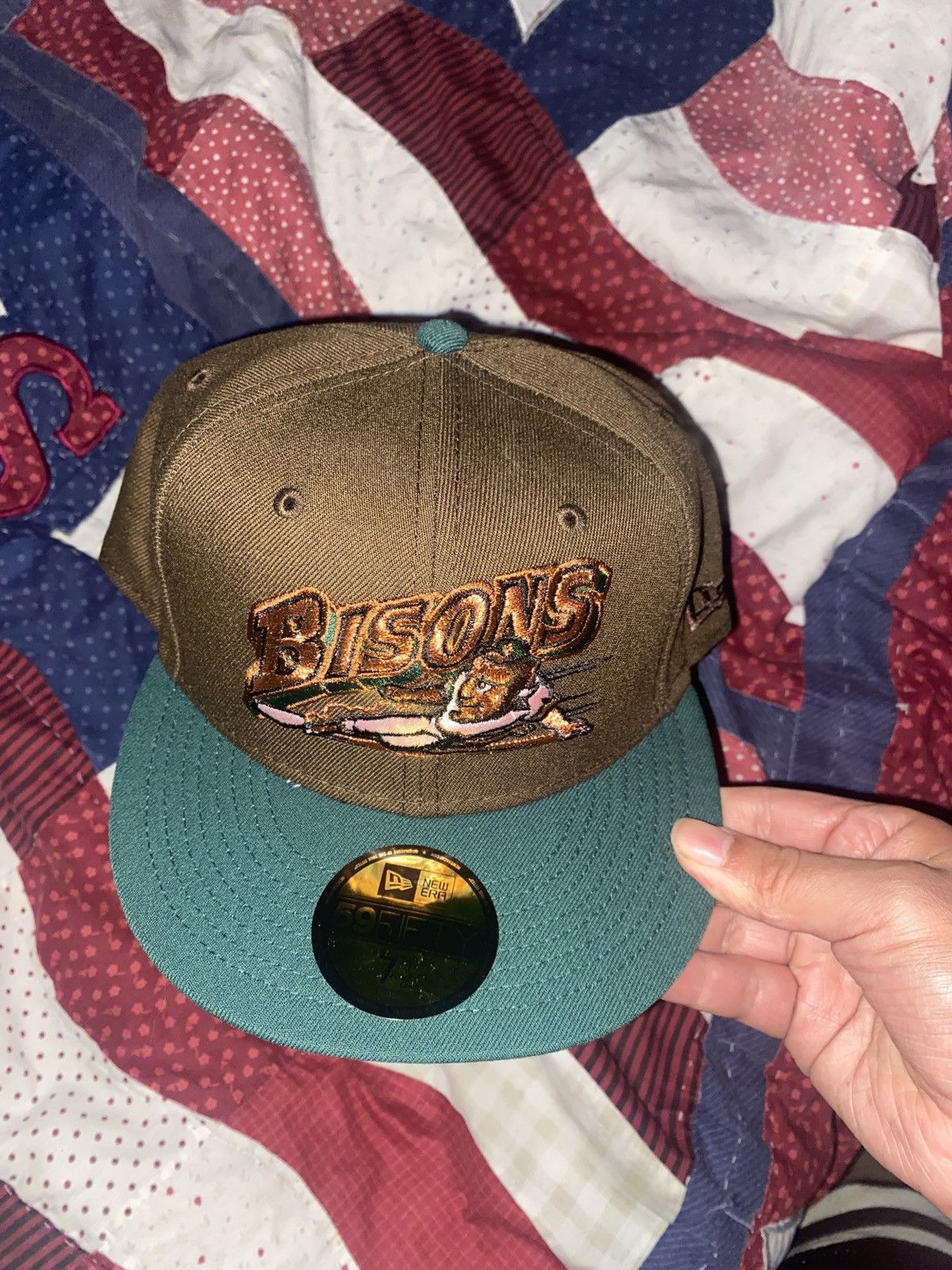 Hat Club × MLB × New Era Exclusive Buffalo bisons plain beef broccoli fitted hat Size ONE SIZE - 4 Thumbnail