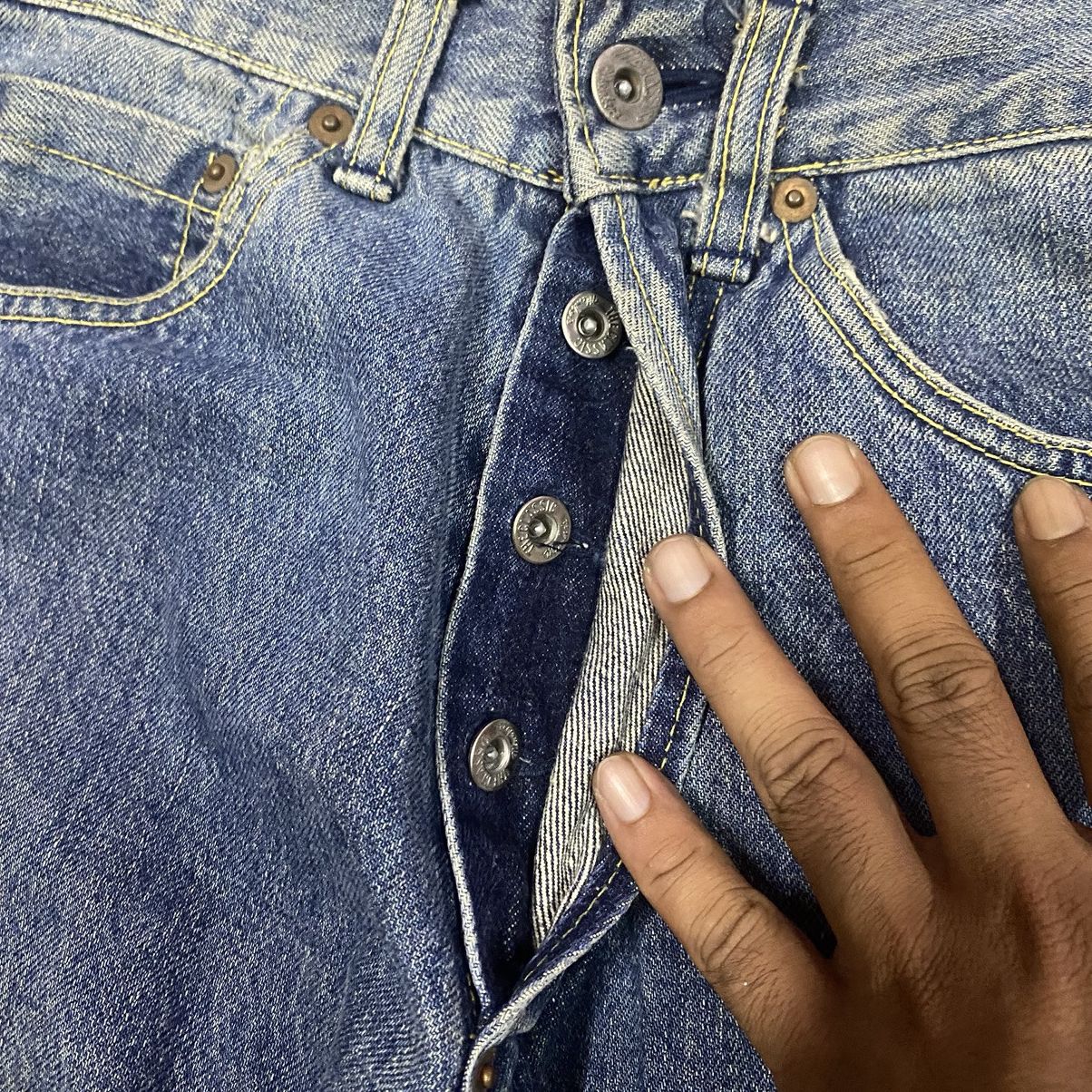 Japanese Brand × Jean × Vintage Selvedge🔥 Vintage Bonmarlen Redline Selvedge Denim Jeans Size US 26 / EU 42 - 7 Thumbnail