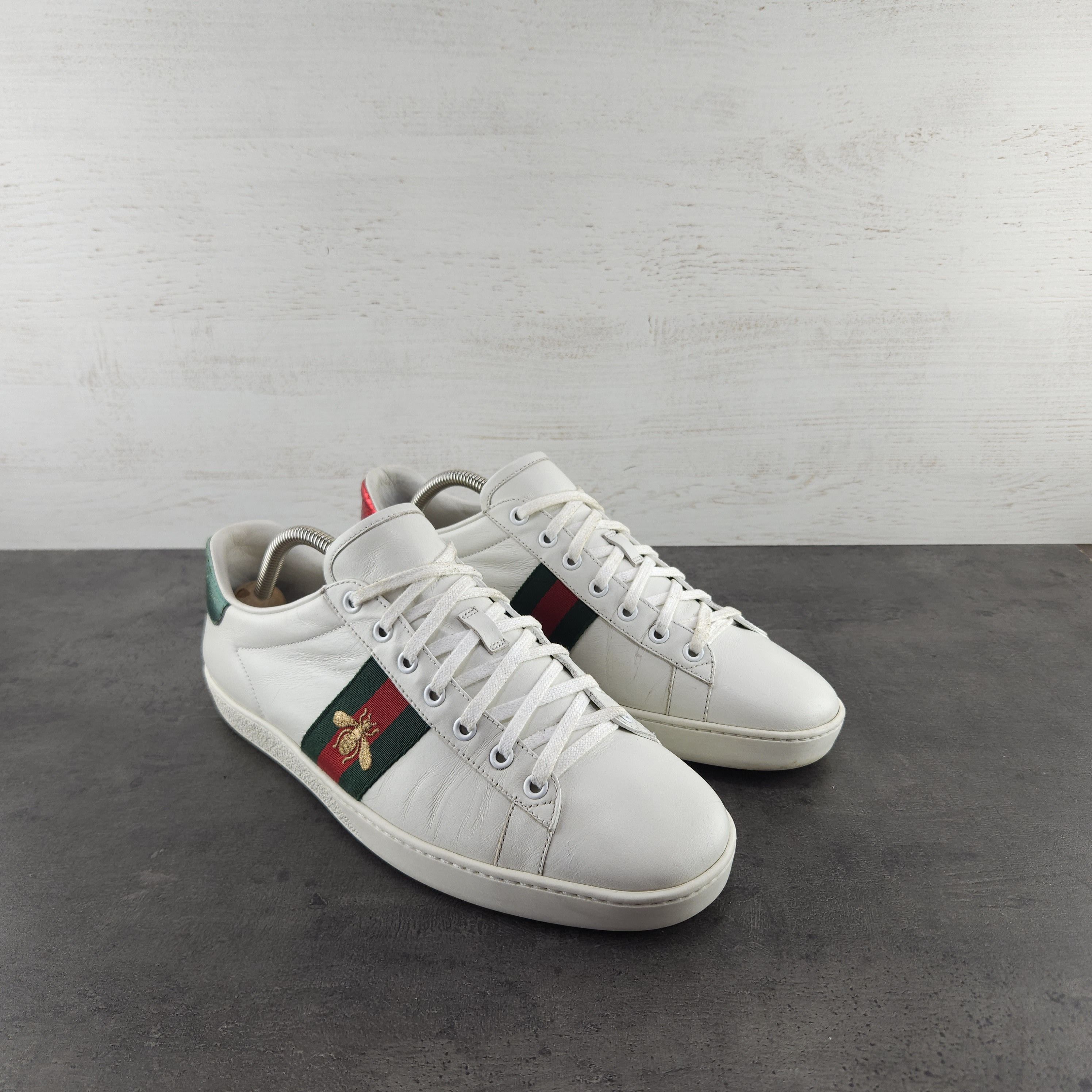 Gucci Gucci Ace 'Bee' Trainers White leather Size US 8 / EU 41 - 4 Thumbnail