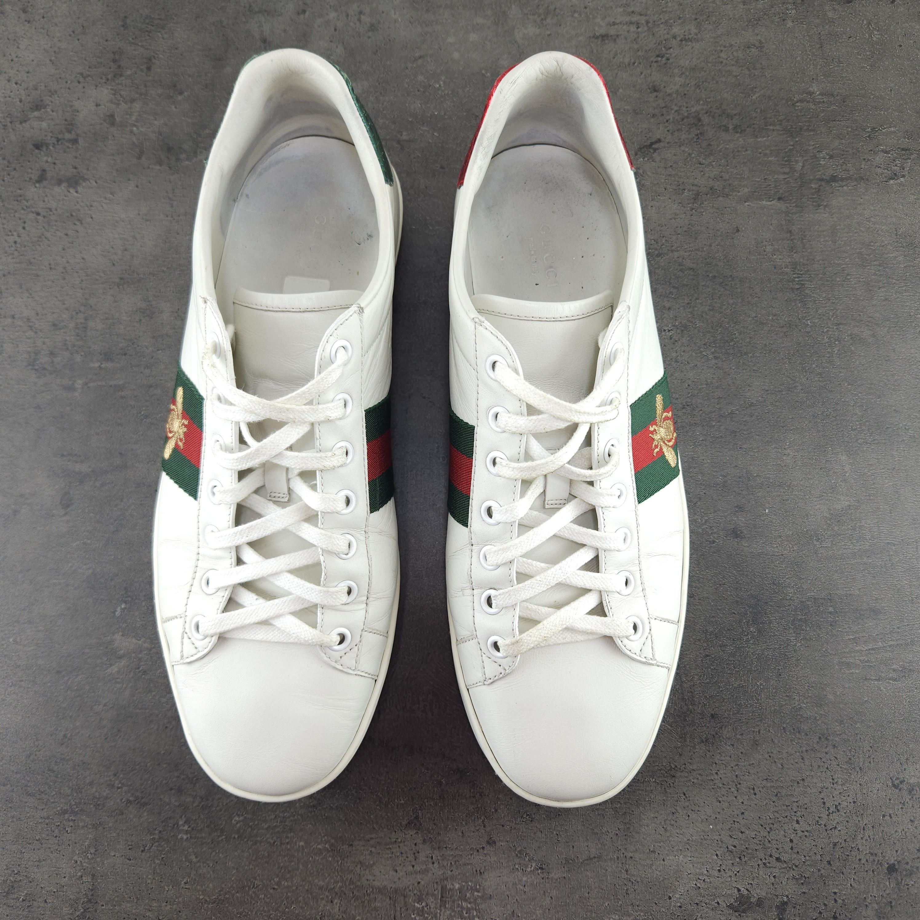 Gucci Gucci Ace 'Bee' Trainers White leather Size US 8 / EU 41 - 9 Thumbnail