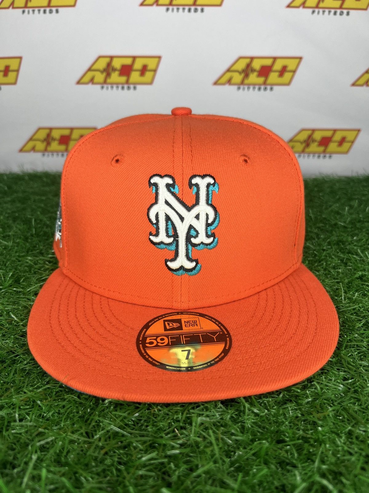 MLB × New Era Mets 7 final season fitted hat orange teal Size ONE SIZE - 3 Thumbnail