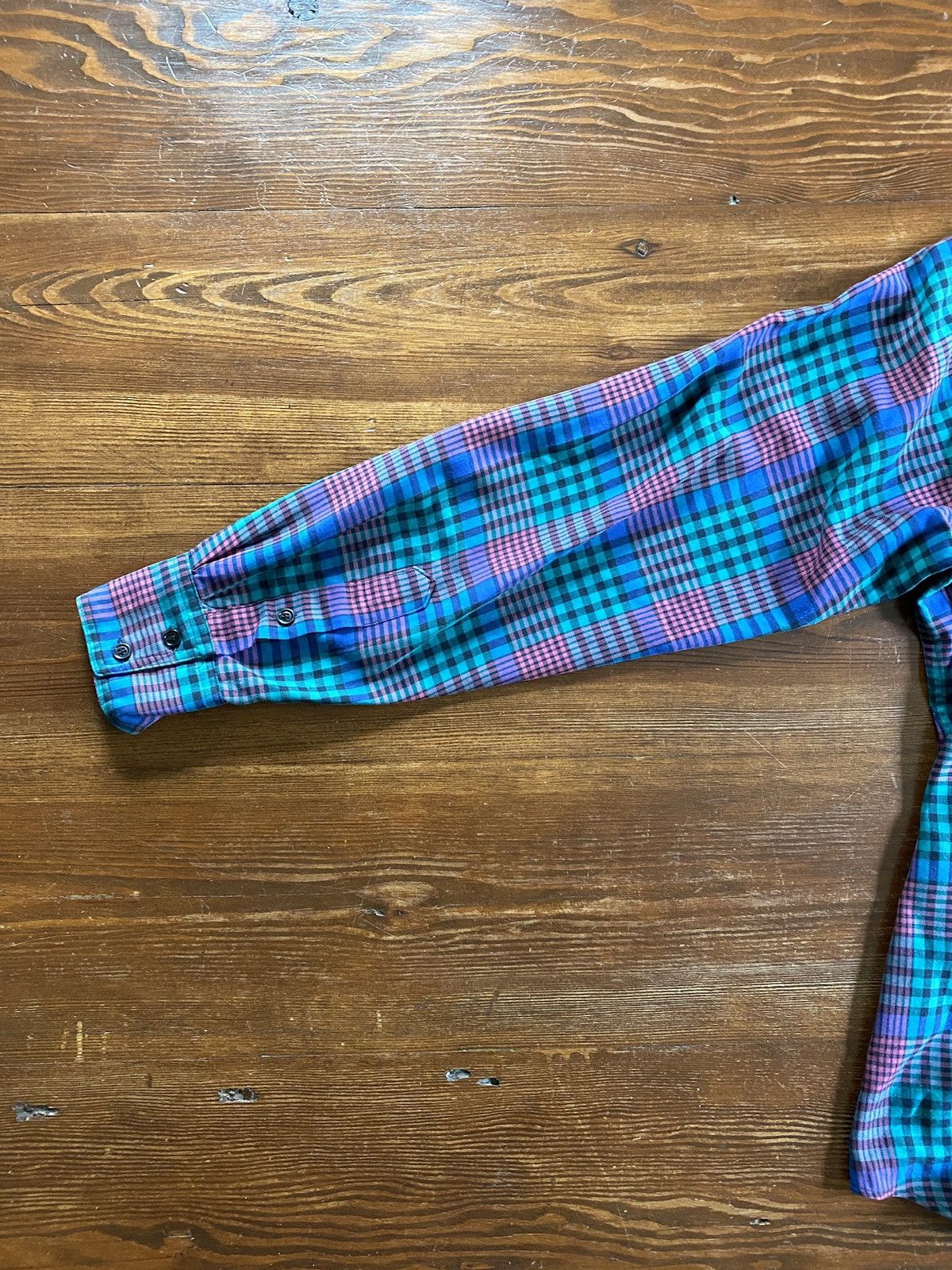 Vintage Vintage 80’s Circle T Plaid Western Style Button Up Size US L / EU 52-54 / 3 - 9 Thumbnail