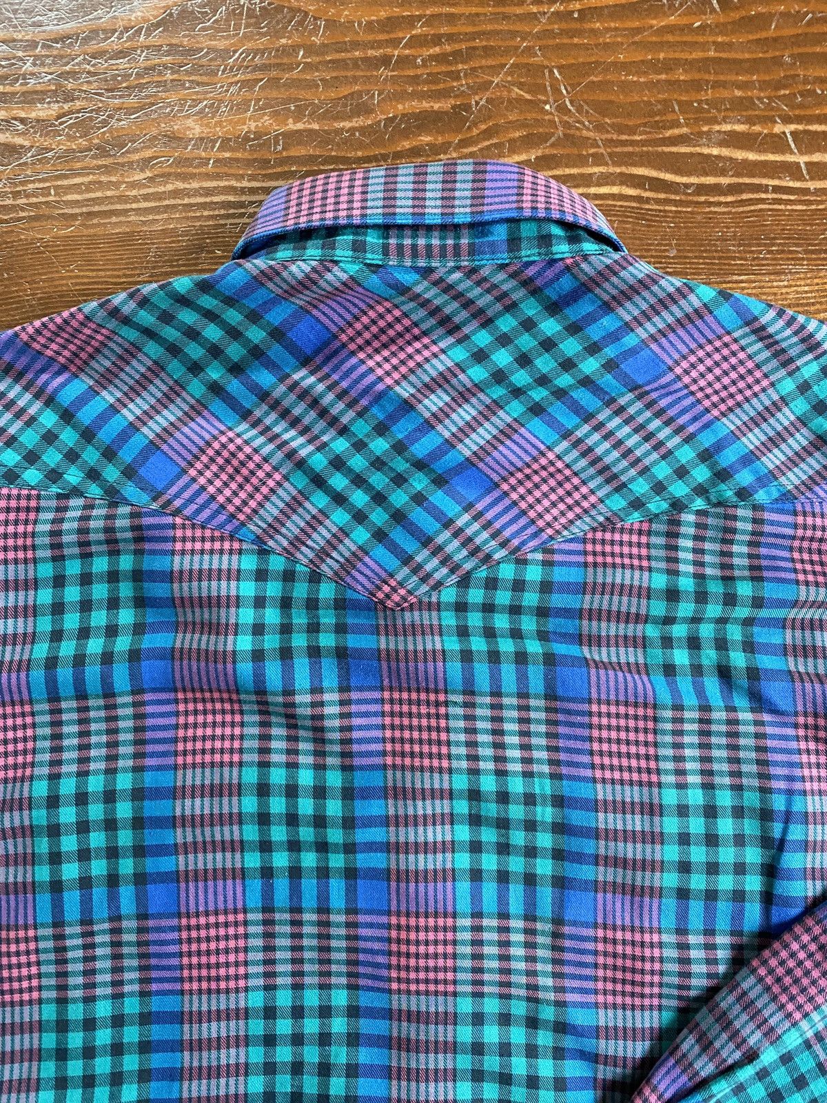 Vintage Vintage 80’s Circle T Plaid Western Style Button Up Size US L / EU 52-54 / 3 - 10 Thumbnail
