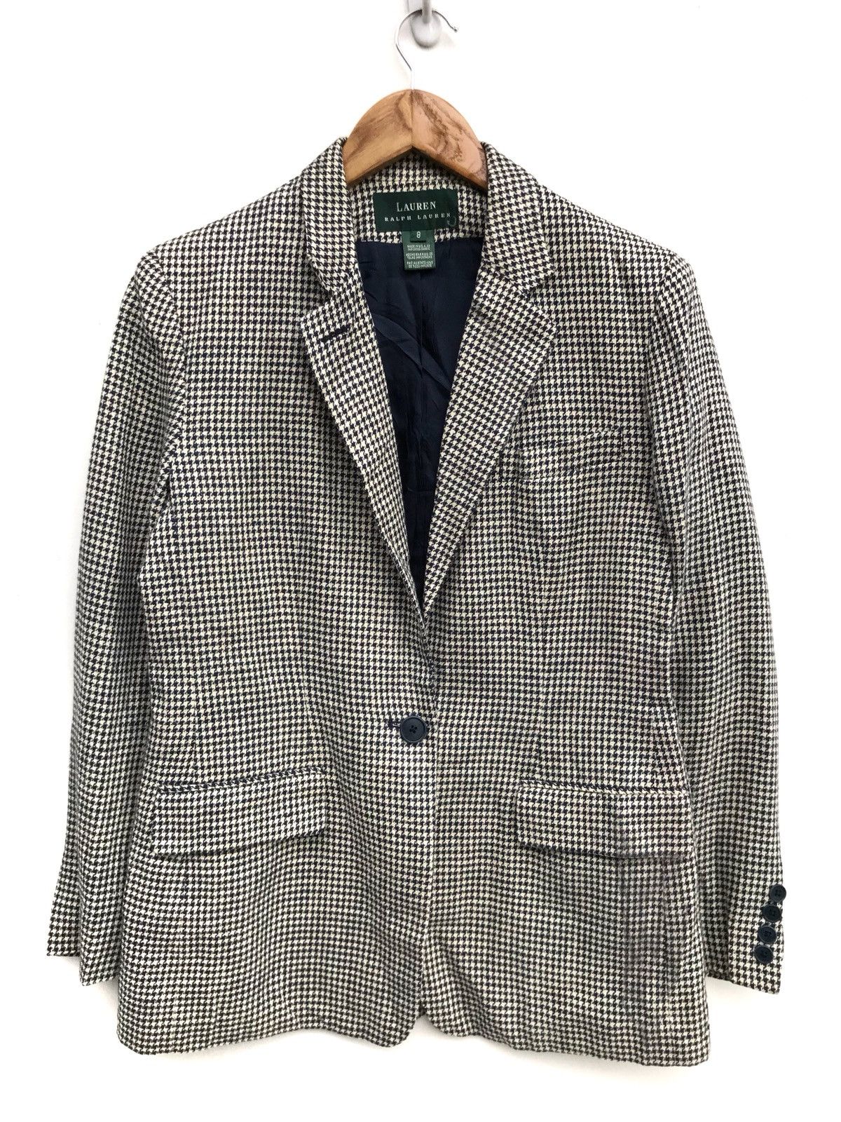 Ralph Lauren Ralph Lauren Houndstooth Checked 100% Linen Coat Jacket Size US S / EU 44-46 / 1 - 1 Thumbnail