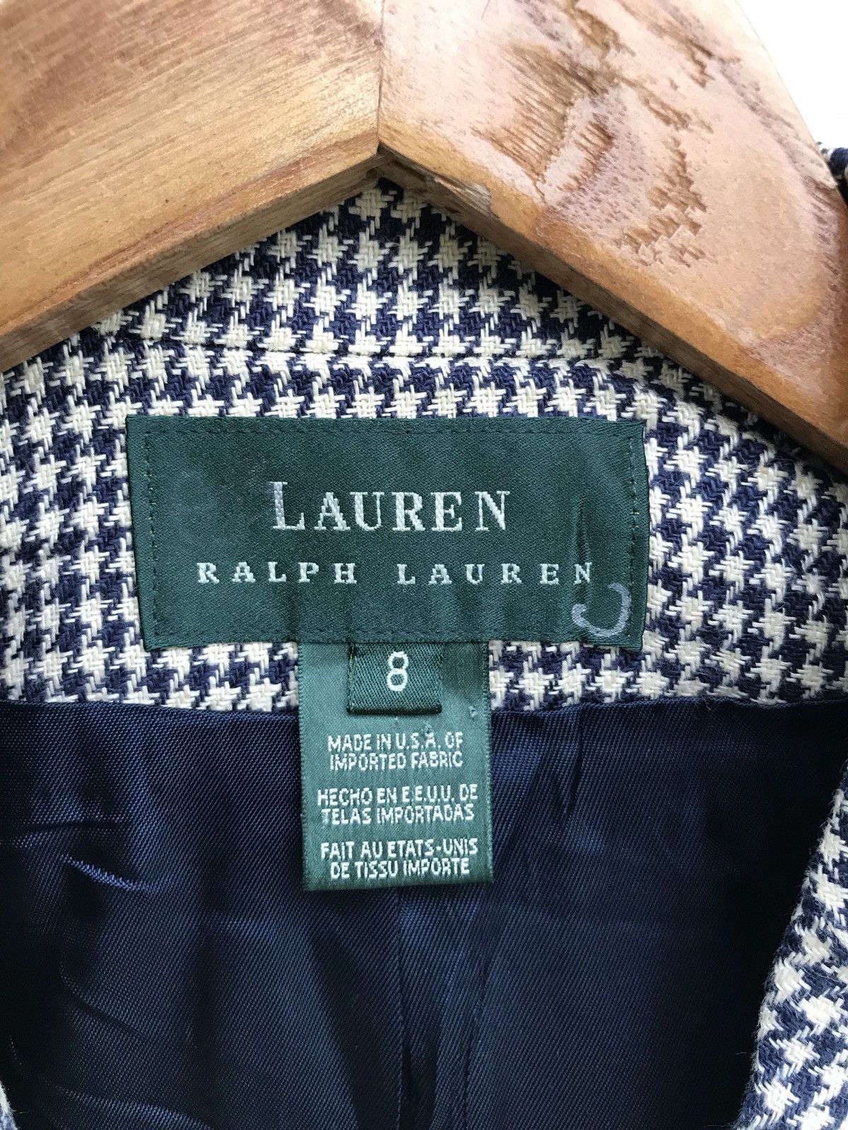 Ralph Lauren Ralph Lauren Houndstooth Checked 100% Linen Coat Jacket Size US S / EU 44-46 / 1 - 4 Thumbnail