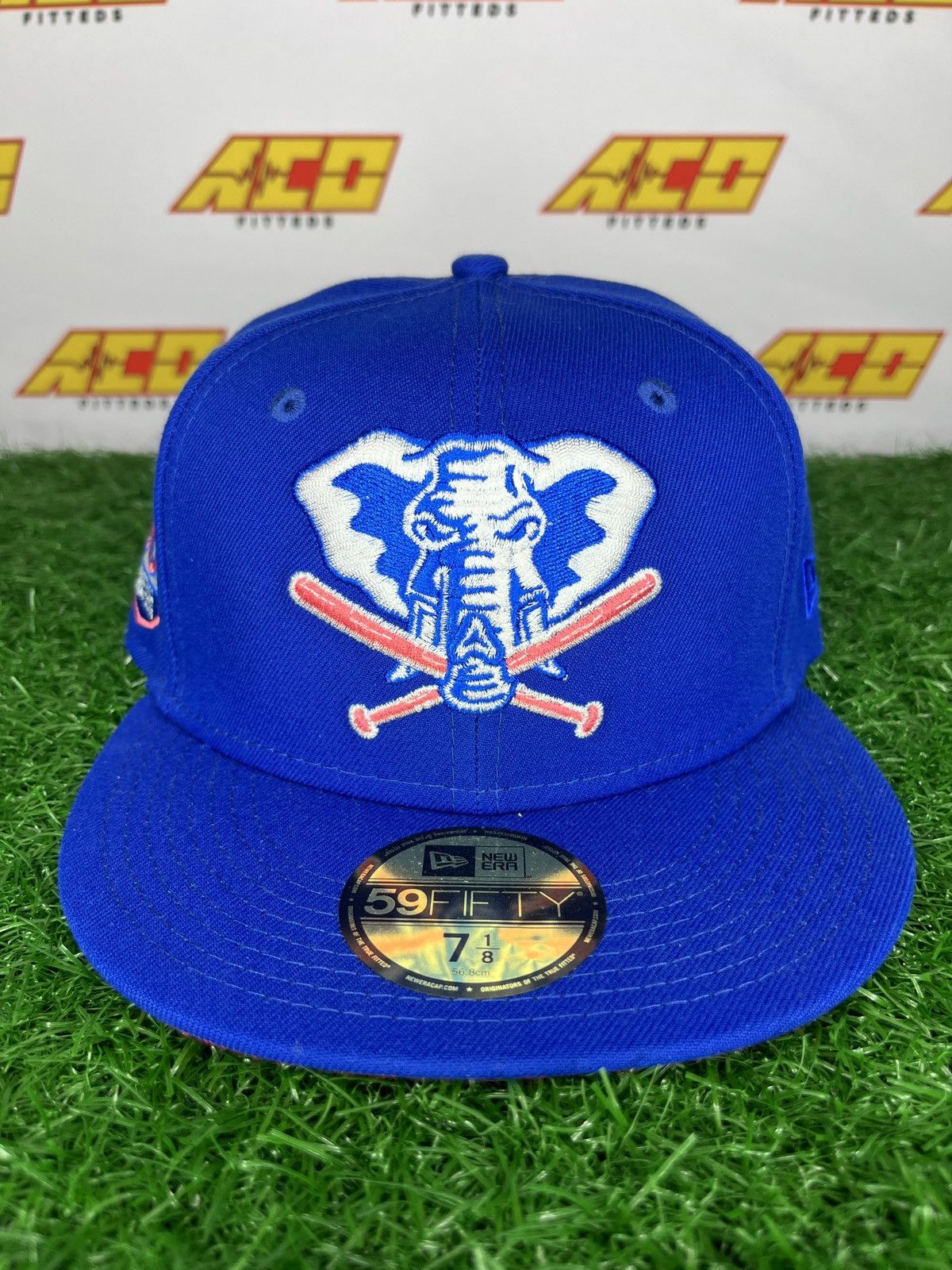 MLB × New Era Athletics 7 1/8 50th anniversary fitted hat blue Size ONE SIZE - 3 Thumbnail