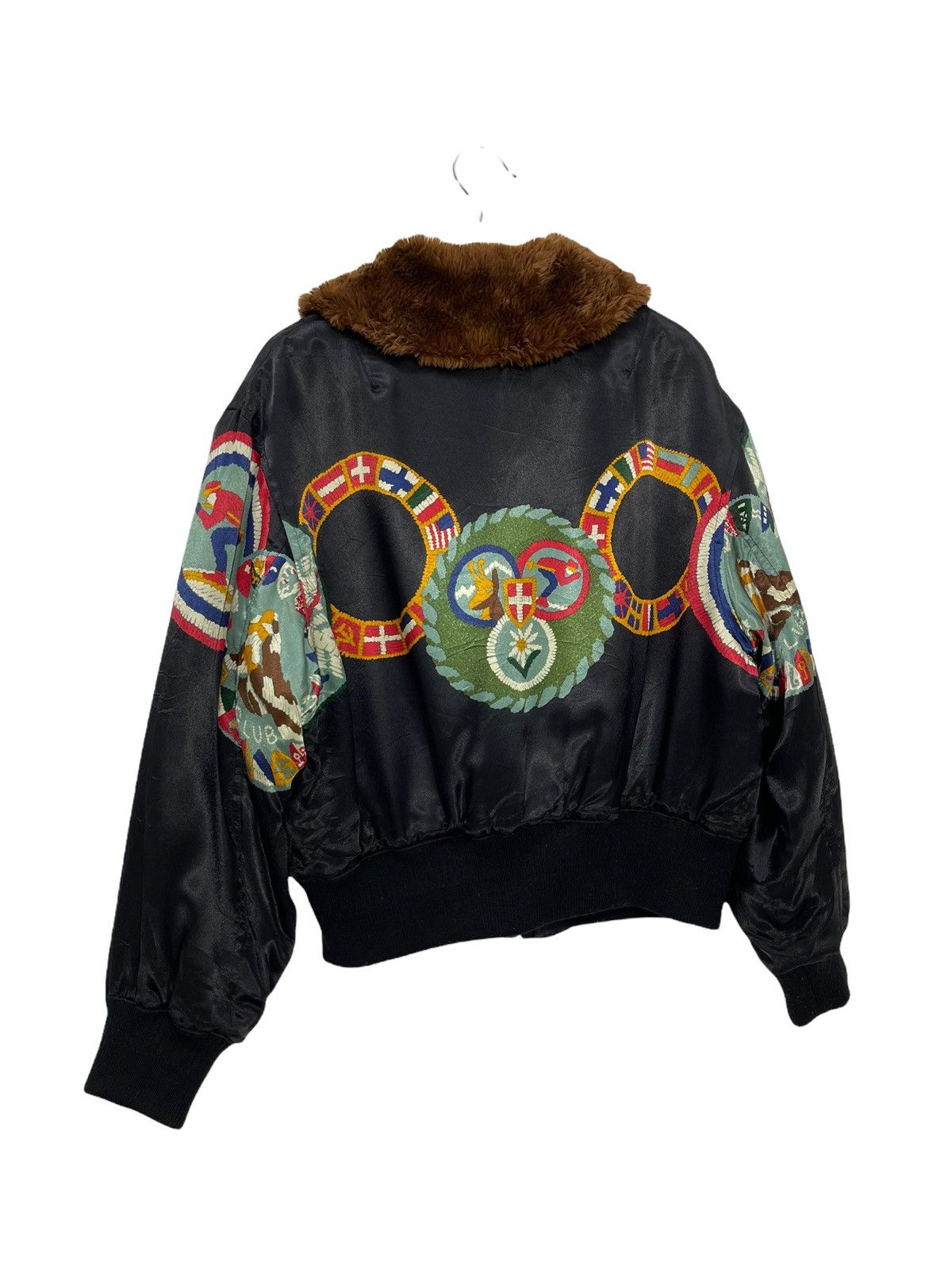 Japanese Brand Made in Japan Nicole Club Satin Crop Bomber Ski Printed 16🟩 Size US M / EU 48-50 / 2 - 3 Thumbnail