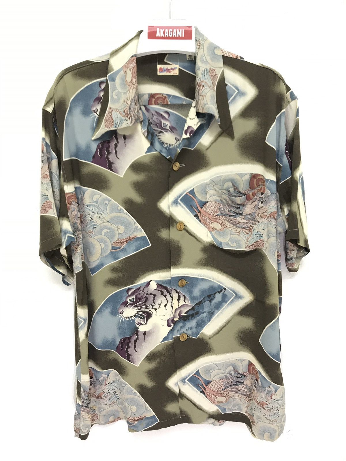 Sun Surf 🐅Sun Surf 100% Rayon Crepe Kimono Sun Surf Tigers Dragons Size US M / EU 48-50 / 2 - 6 Thumbnail