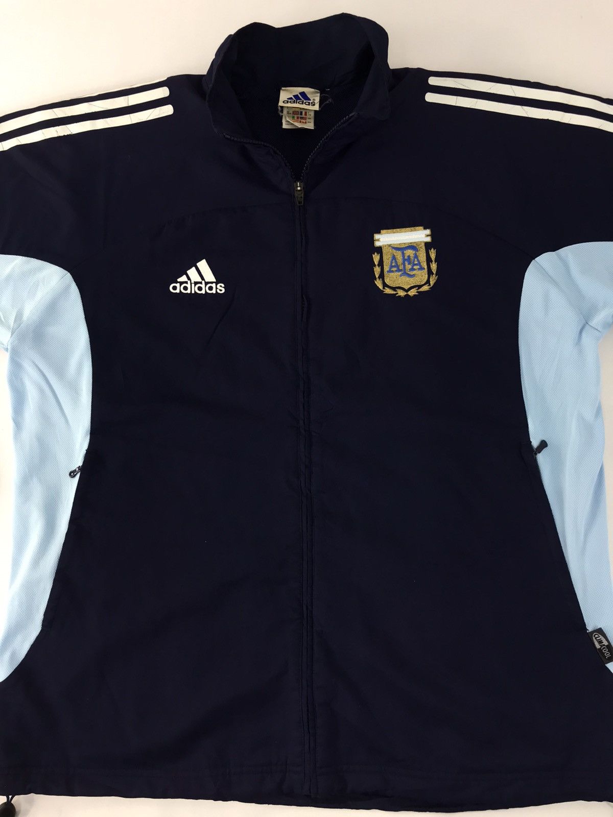 Adidas × Vintage 90s Adidas Three Striped Argentina Jacket Nylon K1235j Size US XL / EU 56 / 4 - 4 Thumbnail