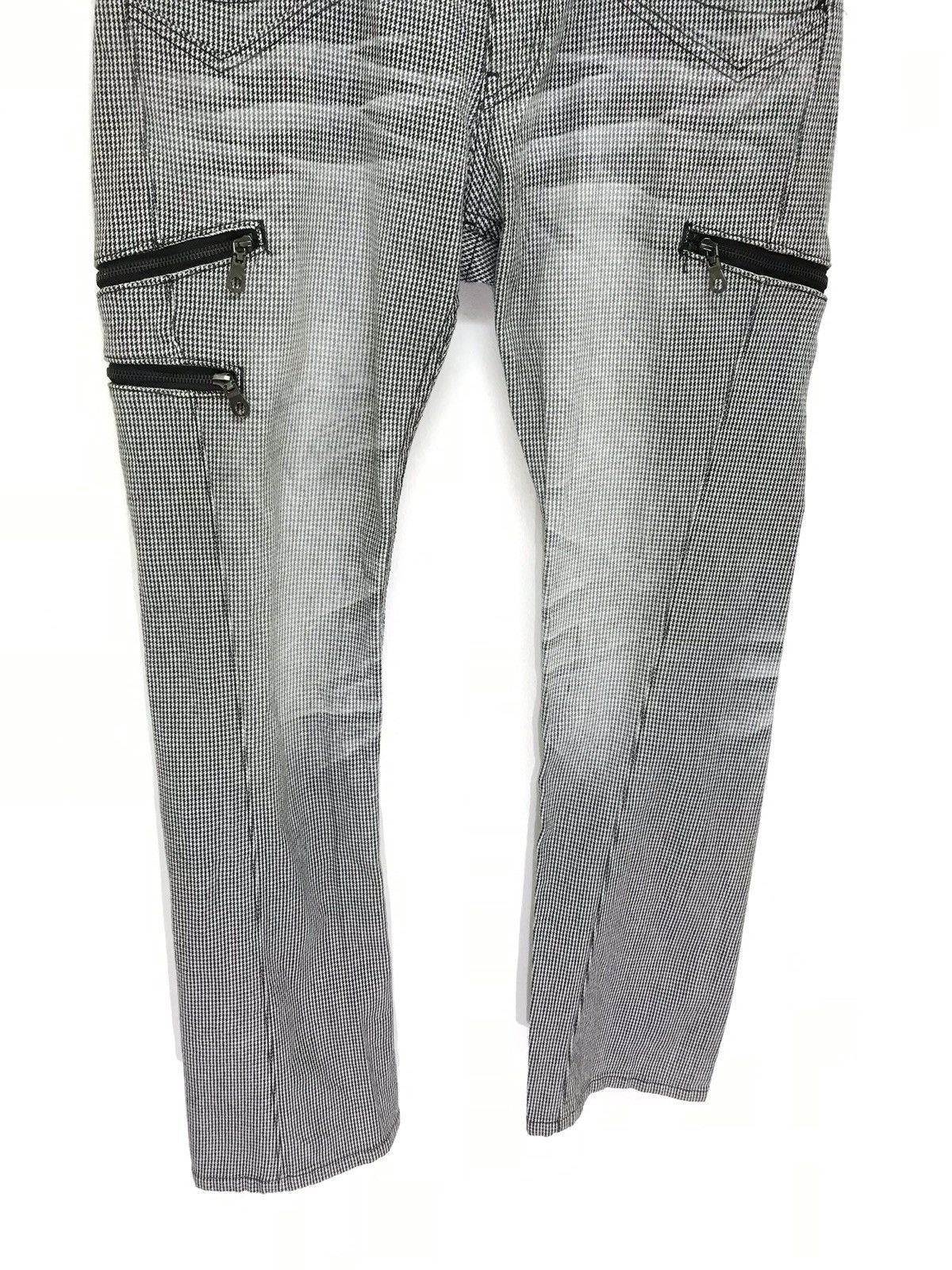 Houndstooth Pant Multi Zipped Slim