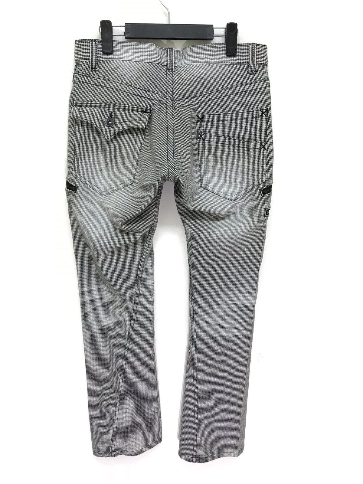 Houndstooth Pant Multi Zipped Slim