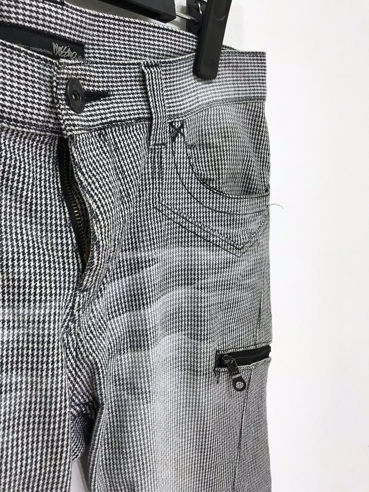 Houndstooth Pant Multi Zipped Slim