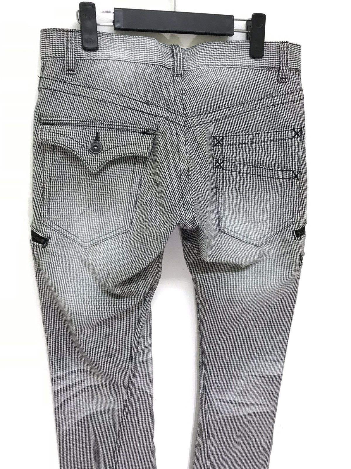 Houndstooth Pant Multi Zipped Slim