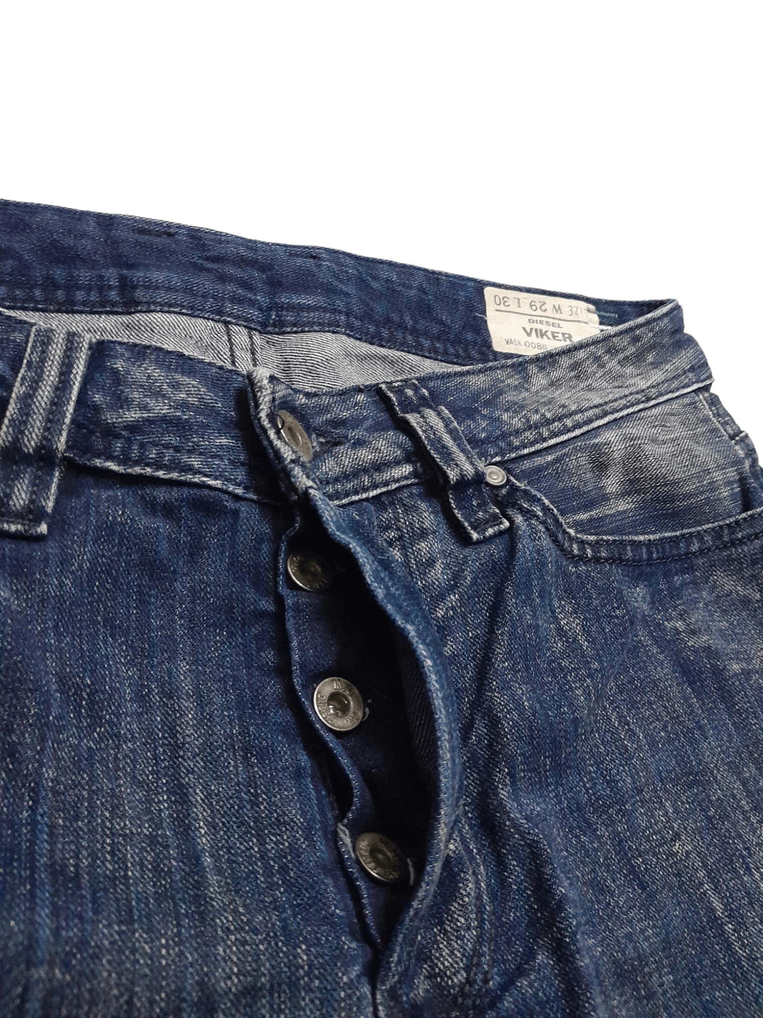 Diesel DIesel Viker Distressed Denim (E944) Waist 29 Size US 29 - 4 Thumbnail