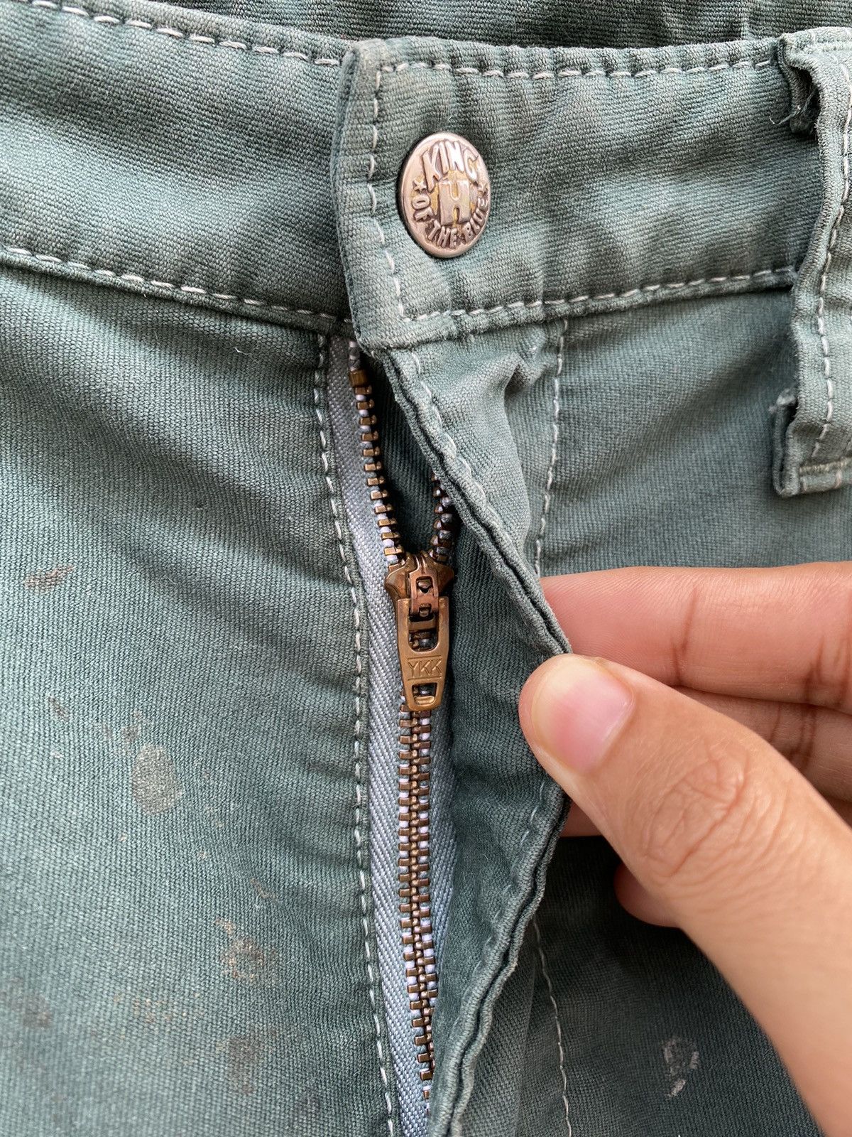 HOLLYWOOD RANCH MARKET × Japanese Brand Distressed Style💥Japanese Denim Hollywood Ranch Market-HRM Size US 34 / EU 50 - 6 Thumbnail