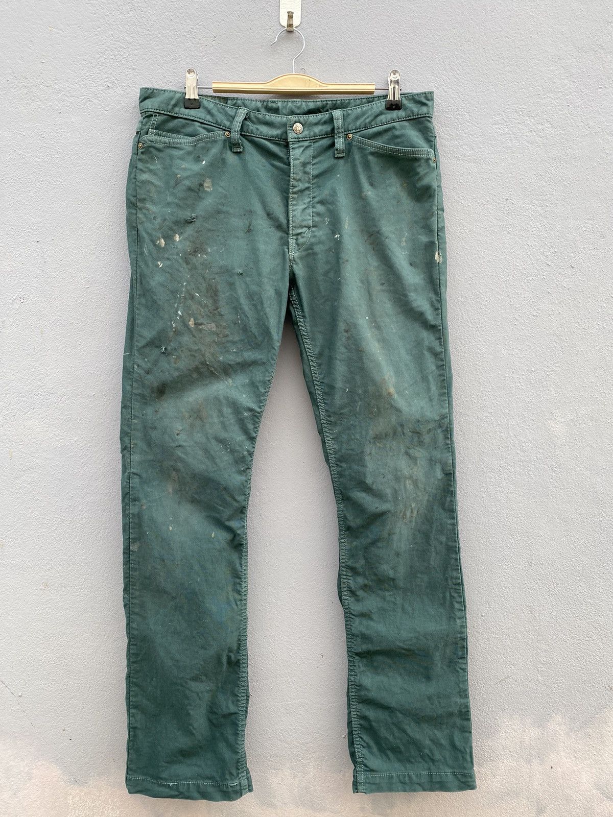 HOLLYWOOD RANCH MARKET × Japanese Brand Distressed Style💥Japanese Denim Hollywood Ranch Market-HRM Size US 34 / EU 50 - 1 Thumbnail