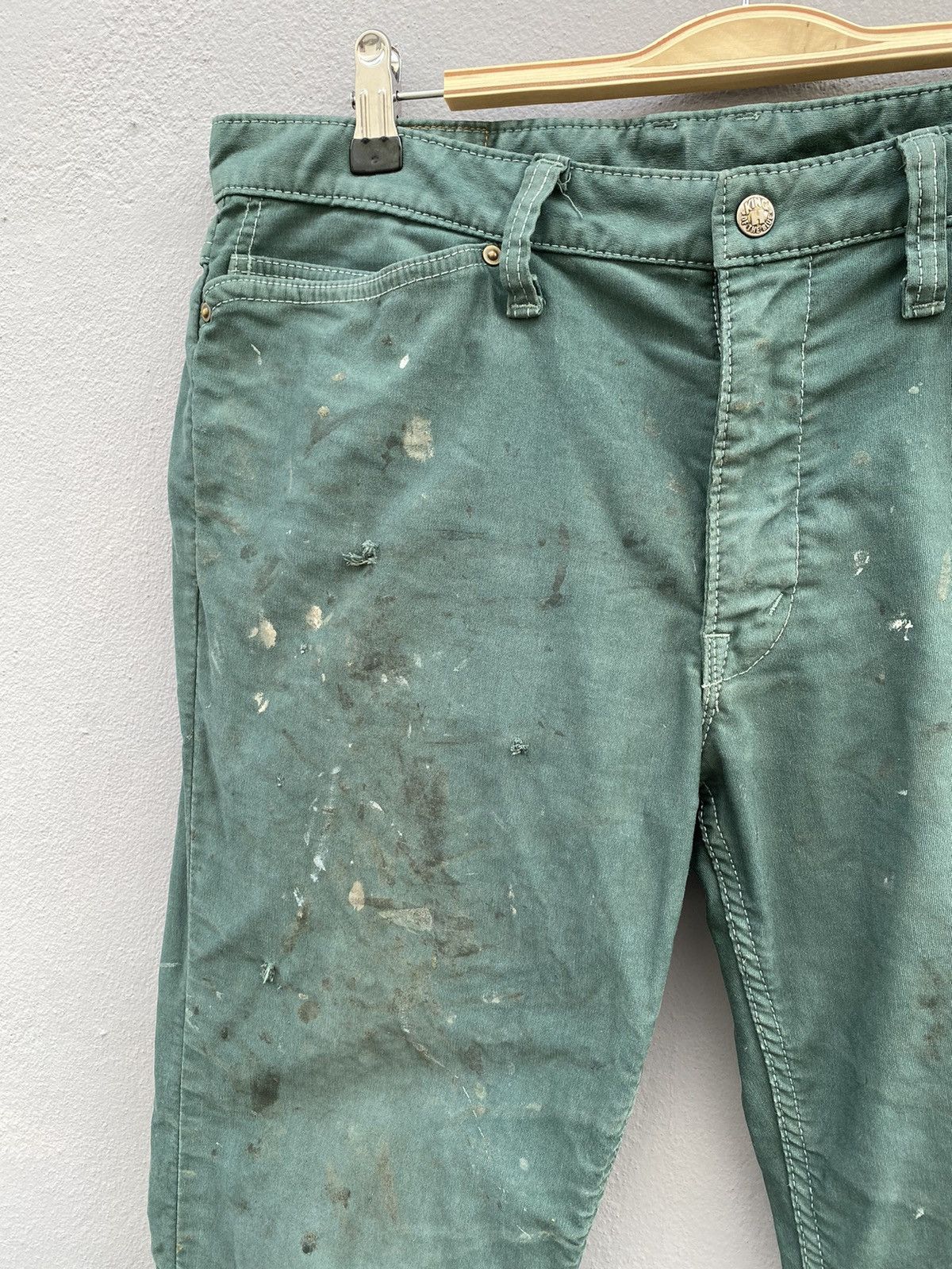 HOLLYWOOD RANCH MARKET × Japanese Brand Distressed Style💥Japanese Denim Hollywood Ranch Market-HRM Size US 34 / EU 50 - 3 Thumbnail