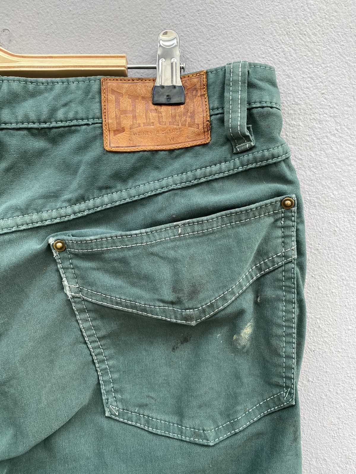 HOLLYWOOD RANCH MARKET × Japanese Brand Distressed Style💥Japanese Denim Hollywood Ranch Market-HRM Size US 34 / EU 50 - 10 Thumbnail