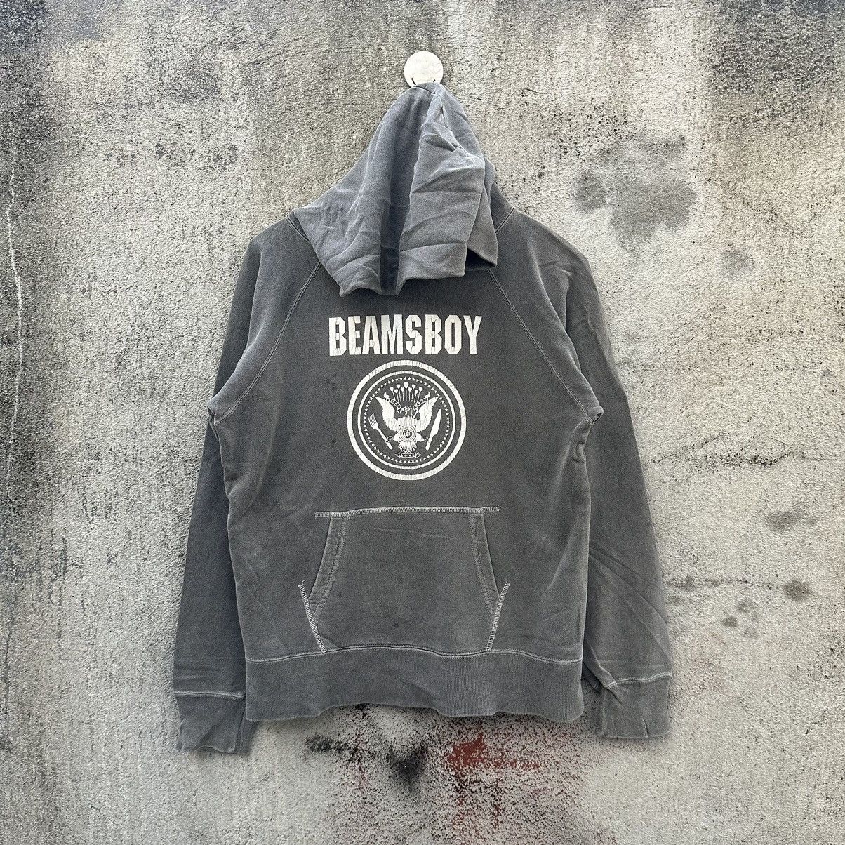 image of Beams Plus Beamsboy Hoodie in Dark Grey, Men's (Size Small)