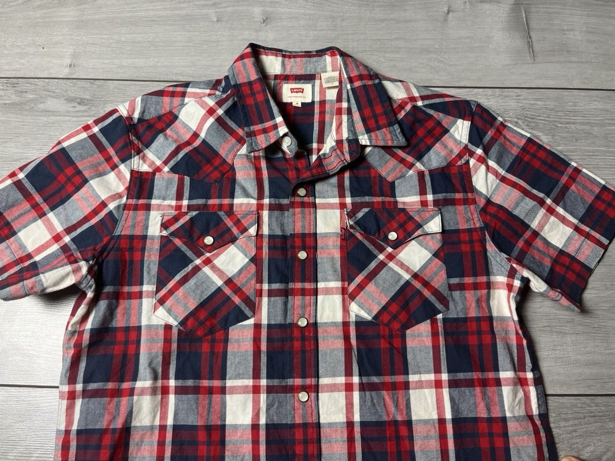 Levi's Levis shirt buckle short sleeve size Medium Size US M / EU 48-50 / 2 - 4 Thumbnail