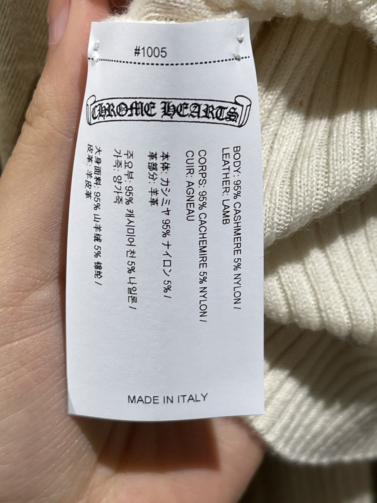 Chrome Hearts Chrome Hearts White Cashmere Sweater Size M / US 6-8 / IT 42-44 - 4 Thumbnail