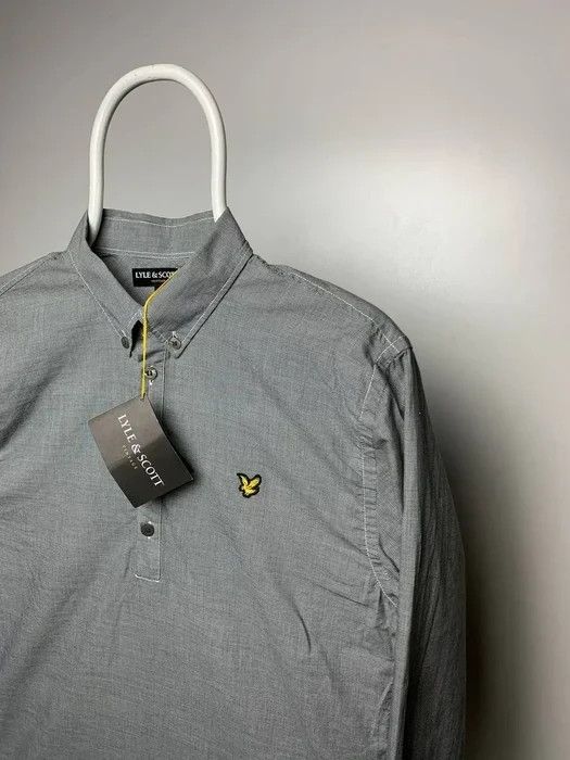 Lyle & Scott Lyle Scott shirt size M grey casual new vintage luxury Size US M / EU 48-50 / 2 - 2 Thumbnail