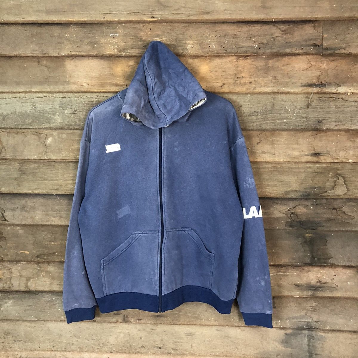 Xlarge X Large japan like bape Blue faded Hoodie sweatshirt #085B Size US L / EU 52-54 / 3 - 1 Thumbnail