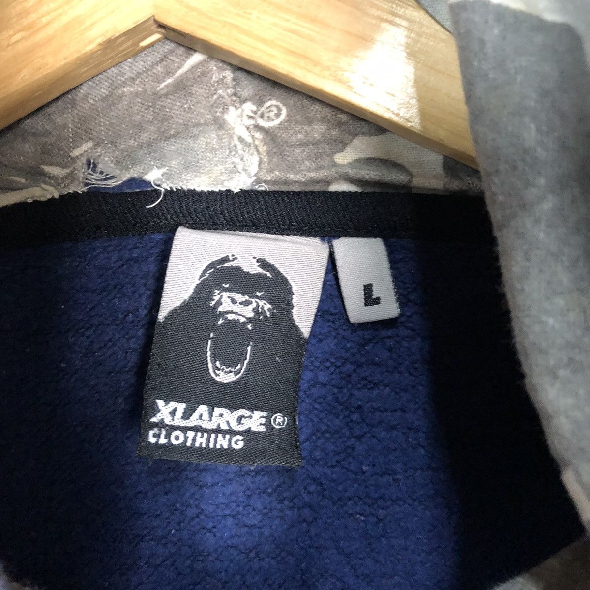 Xlarge X Large japan like bape Blue faded Hoodie sweatshirt #085B Size US L / EU 52-54 / 3 - 8 Thumbnail