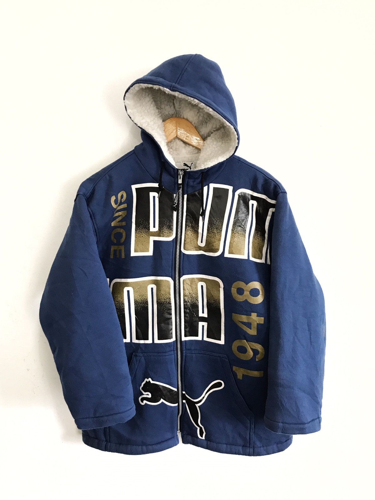 Puma × Vintage Puma Hoodie Jacket Armpit 24"x28" Size US M / EU 48-50 / 2 - 1 Thumbnail