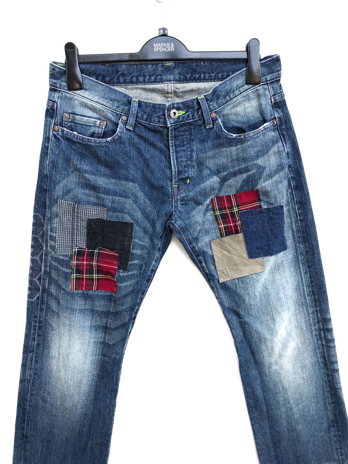 Japanese Brand Japanese Brand Nerv Japan Patchwork Junya Watanabe Style Size US 31 - 3 Thumbnail