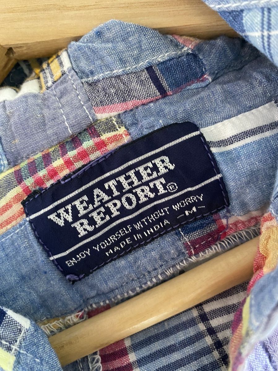 Japanese Brand Vintage Weather Report Patchwork Hoodies Size US M / EU 48-50 / 2 - 6 Thumbnail