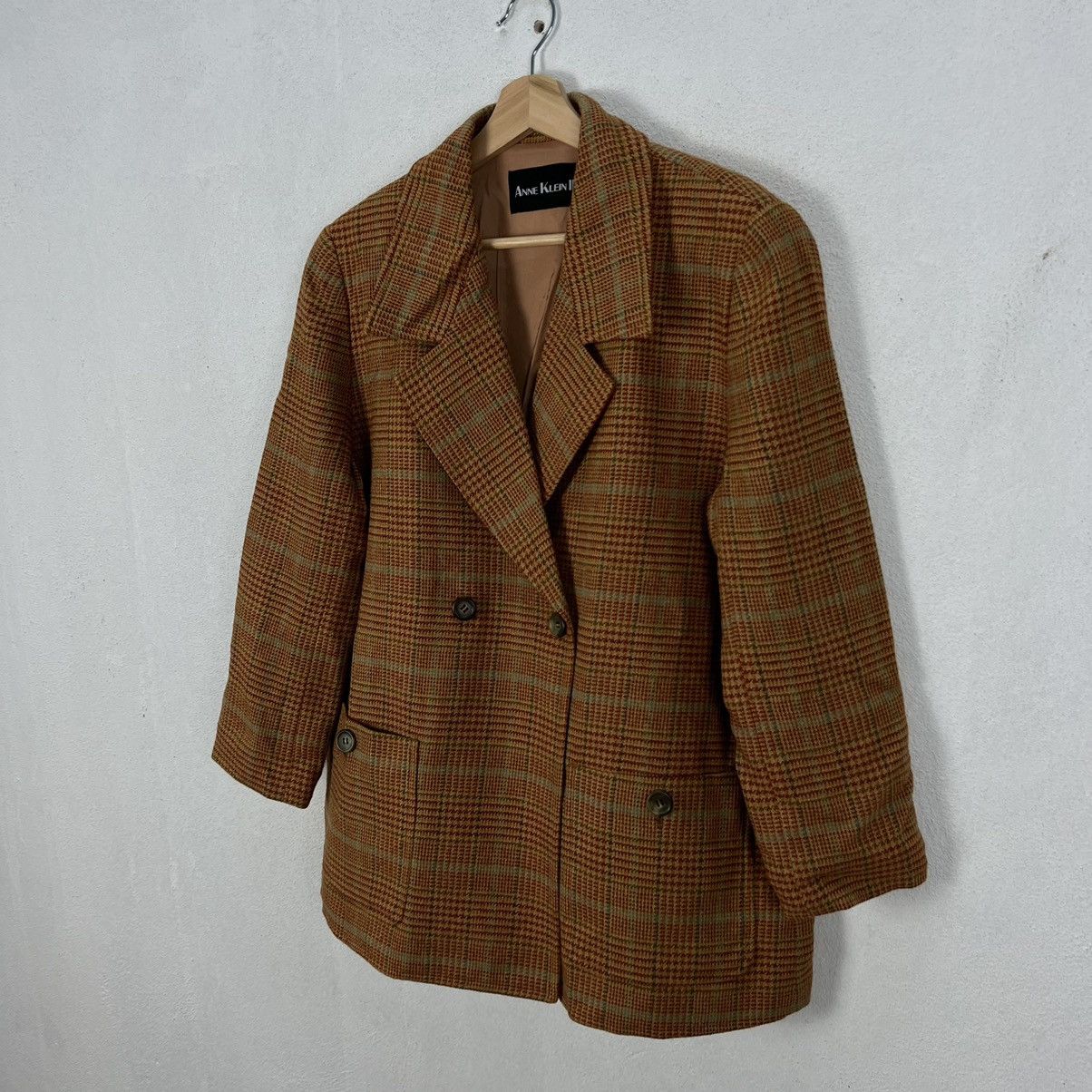Japanese Brand VINTAGE ANNE KLEIN II TARTAN DESIGN CASUAL JACKET Size US M / EU 48-50 / 2 - 2 Thumbnail