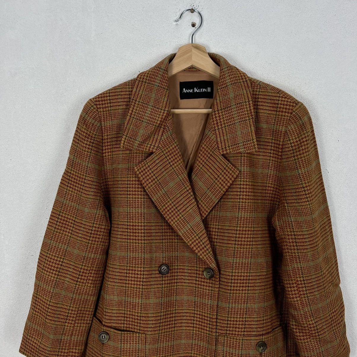Japanese Brand VINTAGE ANNE KLEIN II TARTAN DESIGN CASUAL JACKET Size US M / EU 48-50 / 2 - 3 Thumbnail