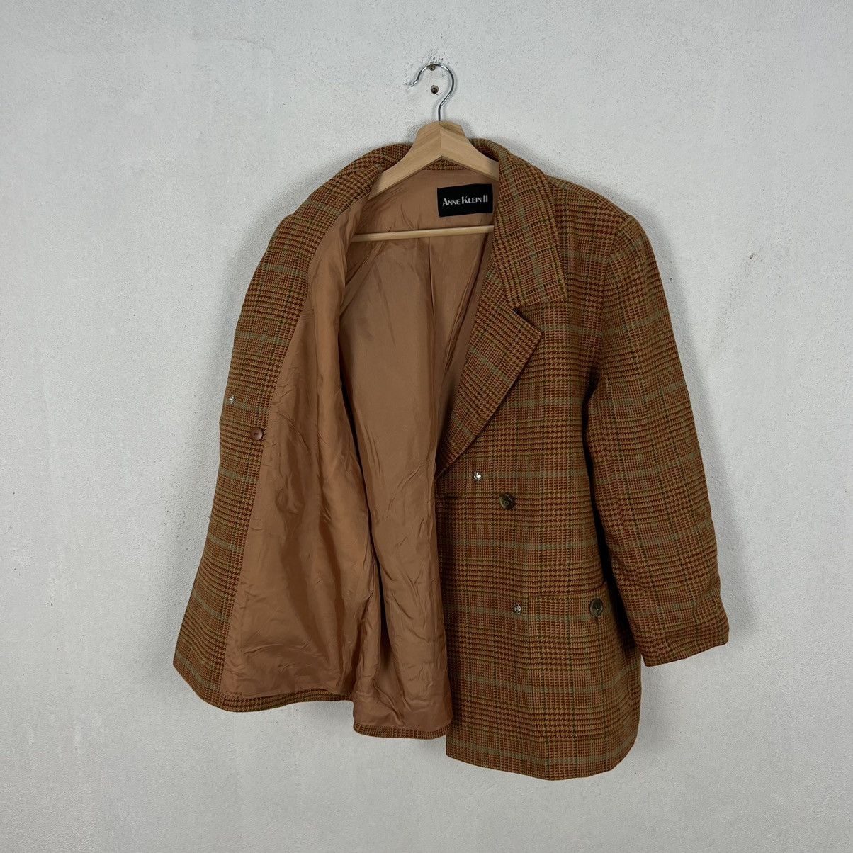 Japanese Brand VINTAGE ANNE KLEIN II TARTAN DESIGN CASUAL JACKET Size US M / EU 48-50 / 2 - 11 Thumbnail