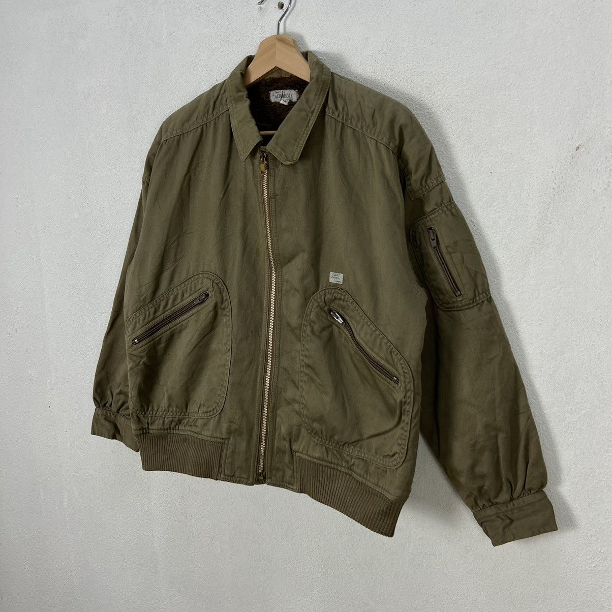 Japanese Brand VINTAGE BOMBER HIKORY JACKET MEN’S JOHNBULL CLUB Size US S / EU 44-46 / 1 - 2 Thumbnail