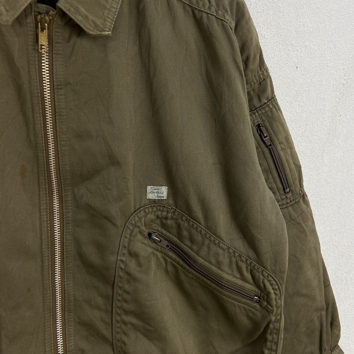 Japanese Brand VINTAGE BOMBER HIKORY JACKET MEN’S JOHNBULL CLUB Size US S / EU 44-46 / 1 - 5 Thumbnail